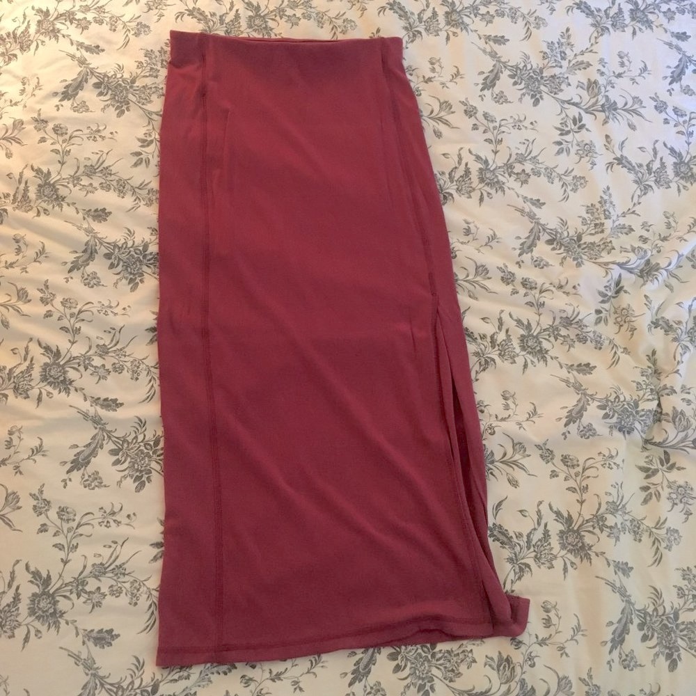 Pink Ankle Length Ann Taylor LOFT Maxi Skirt